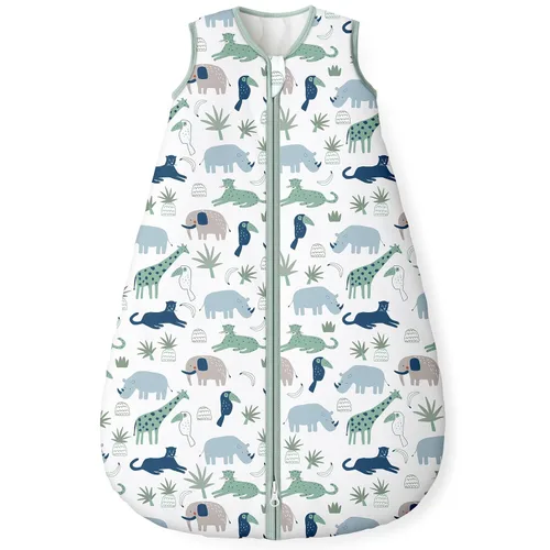 Vista 26 de Yoofoss Saco para dormir para bebé de 6 a 12 meses, TOG de 0.5, manta que se lleva puesta, cremallera bidireccional, tela de algodón 100 %