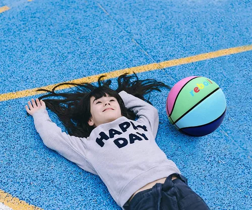 Vista 5 de Baloncesto de cuero y goma de diseño premium, para niños y jóvenes, tamaño 3/4/5/6/7 Color múltiple