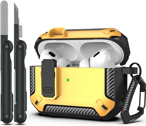Vista 26 de RFUNGUANGO - Caja protectora para AirPods de 2° generación, modelo 2024, diseño espacial, compatible con Airpods Pro 1/2 y funciona con MagSafe