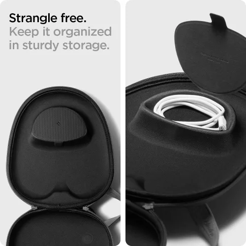 Vista 6 de Spigen Klasden - Funda de viaje diseñada para Airpods Max [compatible con funda inteligente para modo de sueño] - Gris carbón