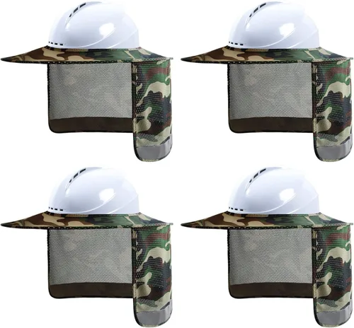 Vista 14 de Parasol para Casco Duro, Visera de Alta Visibilidad con Protección para el Cuello con Tira Reflectante, Accesorios para Casco Duro, Visera Completa