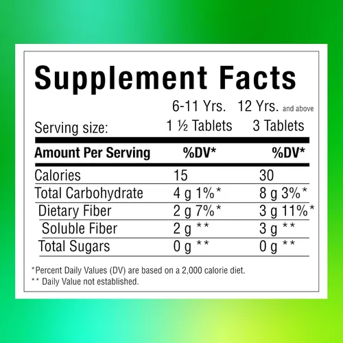 Vista 9 de Benefiber Tabletas masticables de suplemento de fibra prebiótica para la salud digestiva, sabores surtidos de frutas, 100