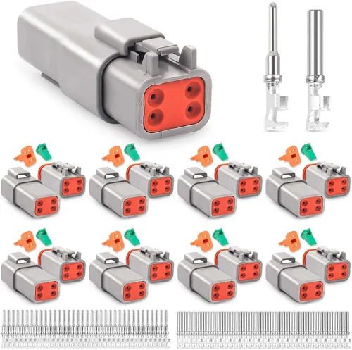 Vista 13 de JRready ST6339 Deutsch DT Conector 2 pines con herramienta de crimpado Deutsch (ACT-LY-16DT), conector DT gris de 2 pines (5 juegos), tamaño 16