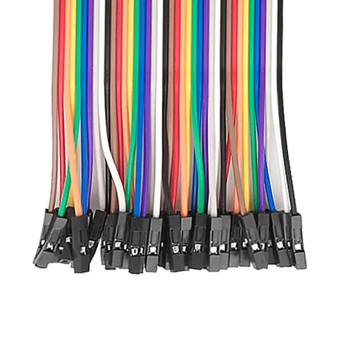 Vista 4 de Kit de puente de alambre Dupont de 40 pines, 120 piezas, 7.9 in, multicolor, tabla de pan a tabla, macho a macho, hembra a hembra compatible