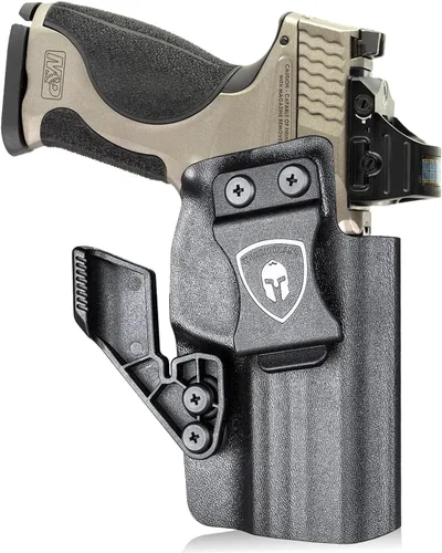 Vista 17 de Funda WARRIOLAND IWB de Kydex con corte óptico y garra, ajuste selecto para Glock 17/19/ 19X/ 43X/ 26/MOS, P365/P365X/ P365XL/ P320, Hellcat