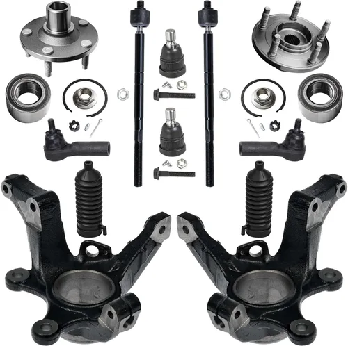 Vista 95 de Detroit Axle - Conjunto de manguetas de dirección delanteras de 2 piezas para Hyundai Accent 06-11, 2 manguetas de dirección y conjunto de buje