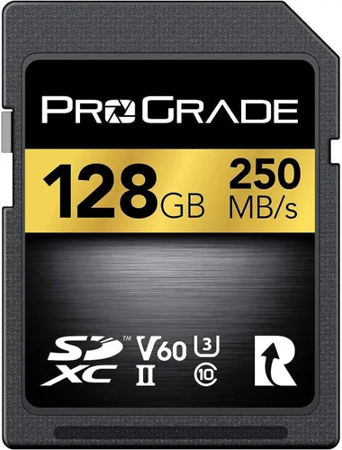 Tarjeta SD UHS-II de 128 GB V60 – Velocidad de escritura de hasta 130 MB/s y velocidad de lectura de 250 MB/s | para vloggers profesionales,