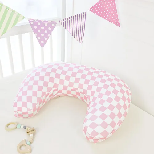 Vista 8 de Funda de almohada de lactancia, fundas de lactancia extraíbles para almohadas de lactancia, ajuste elástico y suave para bebés recién nacidos, lazo