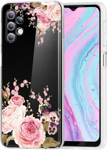 Vista 4 de Funda para Galaxy A32 5G, funda para Samsung A32 5G, funda transparente y flexible de silicona de goma suave TPU para Samsung Galaxy A32 5G