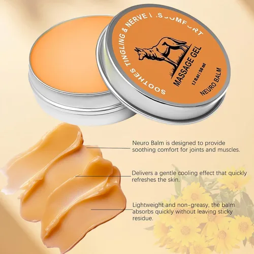 Vista 3 de 2 piezas The Wolf Neuro Balm, bálsamo constructor muscular y articular, crema de masaje calmante natural para el cuidado de las articulaciones
