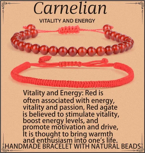 Vista 72 de LPBeads Pulsera de piedra natural hecha a mano de tamaño ajustable