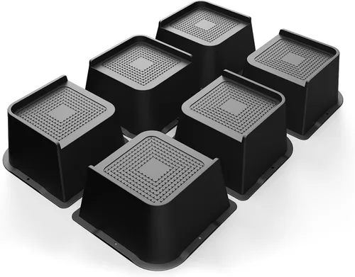 Vista 11 de Elevadores de cama de 2 pulgadas, 3 pulgadas, 4 pulgadas, 6 pulgadas u 8 pulgadas, elevadores de muebles resistentes, hasta 6000 libras, diseño