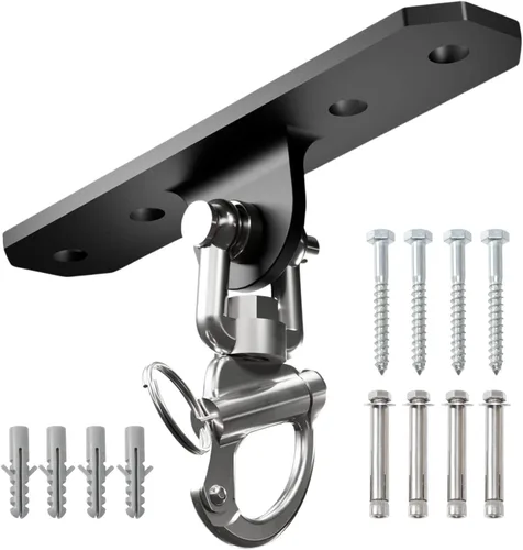 Vista 11 de Yes4All Punching Bag Hanger, Stainless Steel Swivel Chain with 4 Snap Hooks for Heavy Bag, Gym Swing, Trapeze, and Hammock