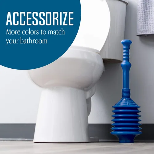 Vista 5 de JS Jackson Supplies - Émbolo de WC profesional de fuelle acordeón, empuje de alta presión elimina obstrucciones resistentes de inodoros obstruidos