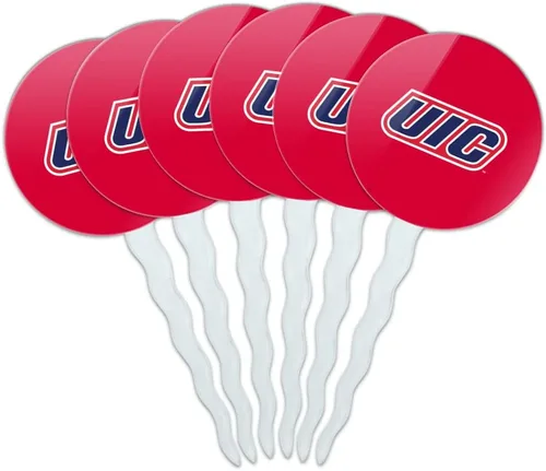 Vista 1721 de GRAPHICS & MORE Abilene Christian Primary Logo Cupcake Picks Toppers Decoración Set de 6 Universidad Cristiana de Abilene