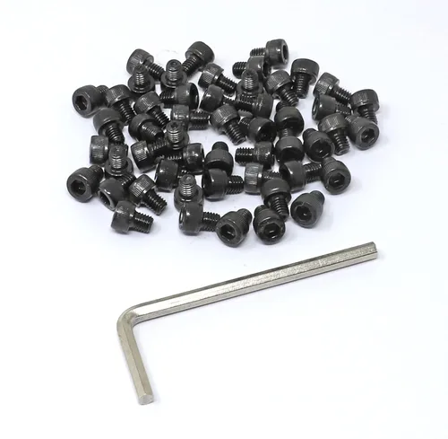 Vista 194 de iexcell - Juego de 100 tornillos de cabeza hexagonal M2 x 4 mm, paso de rosca 0.4 mm, acero de aleación grado 12.9, con acabado de óxido negro