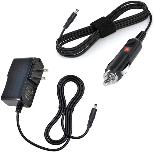 (Taelectric) Car Charger +AC Power Adapter for Sylvania SDVD7049 SDVD9319 Portable DVD Player