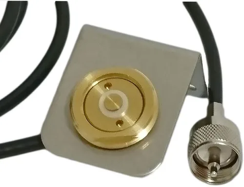 Vista 6 de Soporte de antena NMO de latón macizo con conector UHF macho PL259 cable coaxial RG58/U de 10 pies para antena celular Ham UHF VHF CB