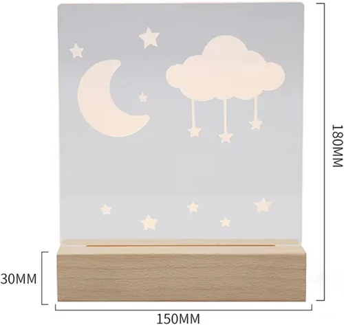 Vista 5 de Luz nocturna de arco iris, decoración personalizada para dormitorio de niñas, regalo para ella, cuarto de bebé, habitación bohemia, decoración