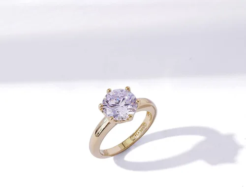 Vista 6 de Tienda Essentials Sterling Silver Solitaire Ring set with Round Infinite Elements Cubic Zirconia (previously Tienda Collection)