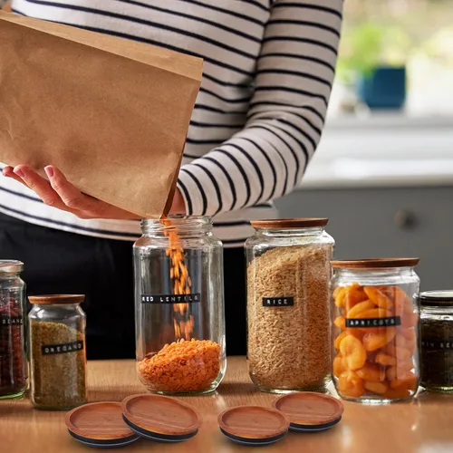 Vista 7 de 6 paquetes de tapas para tarros de masón boca regular y 6 paquetes de tapas para tarros de masón boca ancha, tapas de almacenamiento de albañil