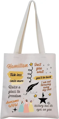 Vista 7 de MNIGIU Bolsa de regalo de teatro musical de Broadway para fanáticos Negro