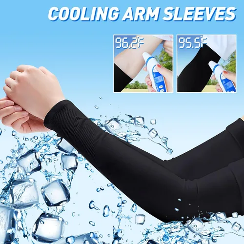 Vista 2 de R2Depot Arm Sleeves for Women Men Youth, Compression Sleeves Cooling UV Protection, Tattoo Cover Up Sleeves