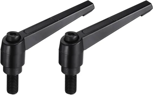 Vista 23 de uxcell - Juego de 2 tiradores ajustables de palanca de sujeción con botón macho roscado