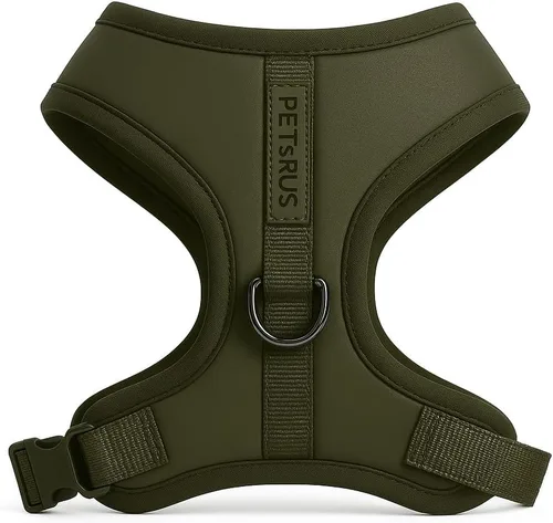 Vista 21 de Arnés para perro premium ajustable sin tirones de neopreno, lujoso, transpirable, ligero, para perros pequeños y medianos, cómodo, chaleco