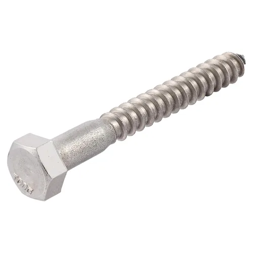 Vista 5 de Pernos de retraso de 1/4 x 1-1/2 acero inoxidable (paquete de 25) acero inoxidable 18/8, tornillo de madera de cabeza hexagonal resistente, grado
