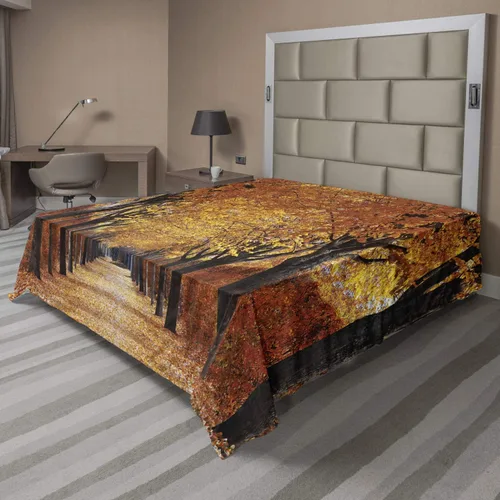 Vista 40 de Ambesonne Sábana encimera floral, patrón rítmico de ramas de bayas de Navidad, suave y cómoda, ropa de cama decorativa de 1 pieza, tamaño Verde