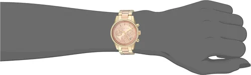 Vista 4 de Reloj Ritz de acero inoxidable para mujer de Michael Kors con cristal Topring.
