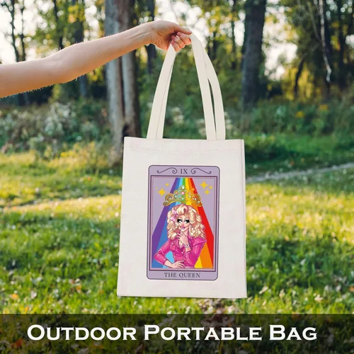 Vista 6 de Fabulous Drag Rainbow Queen Gift IX The Queen Bolsa de compras Tarot Orgullo Gay LGBTQ Bolsa reutilizable