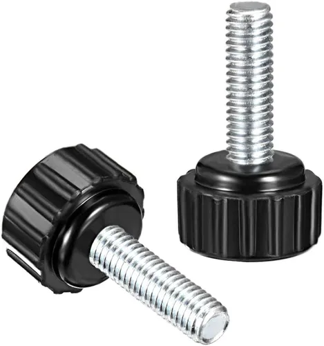 Vista 3 de uxcell Perillas de sujeción moleteadas con rosca métrica macho M5 x 0.787 in, tornillo de agarre para pulgar, perno de mango de sujeción manual