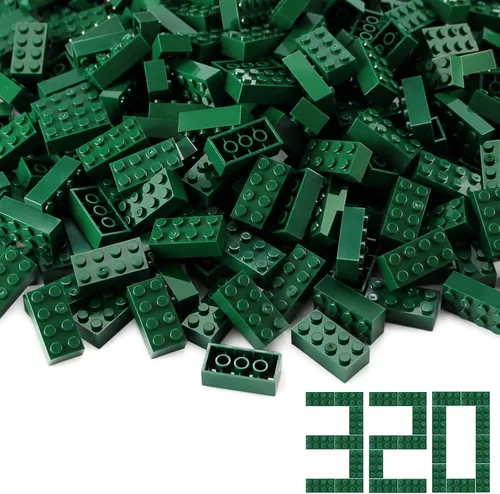 Vista 11 de Feleph 100 piezas 2 x 4 Ladrillos Piezas Negras Partes Clásico Juego Creativo Bloques de Construcción Juego de Partes Accesorios de Juguete