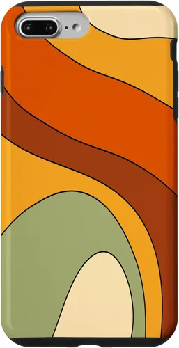Vista 13 de Retro Liquid Swirl Rainbow 70s Aesthetic Boho Burnt Orange Case for iPhone 17