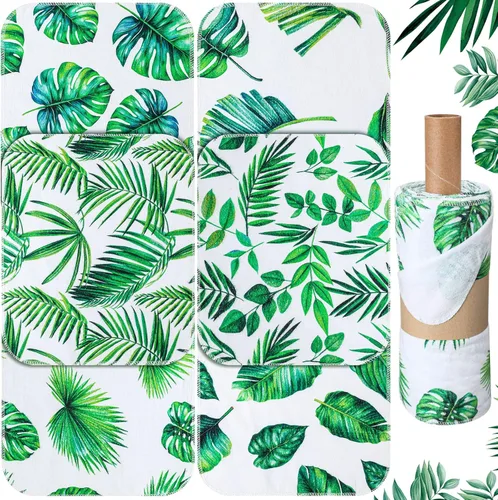 Vista 10 de Paquete de 36 paños de cocina japoneses reutilizables, trapos de limpieza lavables de algodón para el hogar (Azul)