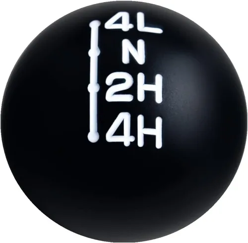 Vista 6 de DEWHEL Pomo de cambio de caja de transferencia de aluminio, compatible con Dodge, negro, 3/8"-24