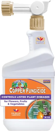 Bonide Fungicida de cobre Captain Jack's Copper de 16 onzas, listo para rociar, control de enfermedades para jardinería orgánica, controla el moho y