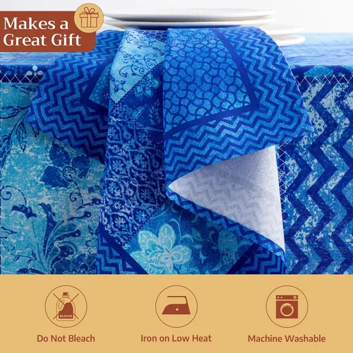 Vista 136 de Maison d' Hermine Juego de 4 servilletas de tela 100% algodón, suaves y duraderas, servilletas cuadradas reutilizables para uso diario, lavables