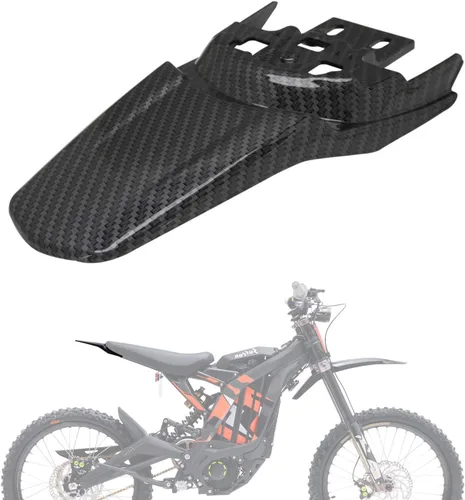 Vista 8 de JFG RACING Sur Ron Aleta Trasera, Aleta Trasera de Motocicleta con Protector de Lodo de Plástico para Surron Sur Ron Light Bee X/S Segway X260 X160