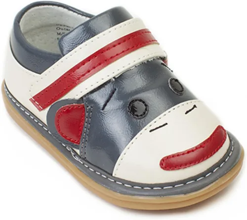 Wee Squeak Zapatos chirriantes para niños pequeños con chirriador extraíble en estilos y colores divertidos para niños y niñas