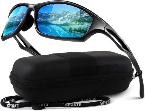 LINVO Polarized Sports Sunglasses Men Women UV400 Protection Wrap Around Goggles for Running Cycling Driving Fishing