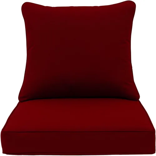 Vista 5 de QILLOWAY - Juego de cojines para silla de exterior e interior, cojín de repuesto para muebles de patio., Moderno, Rojo