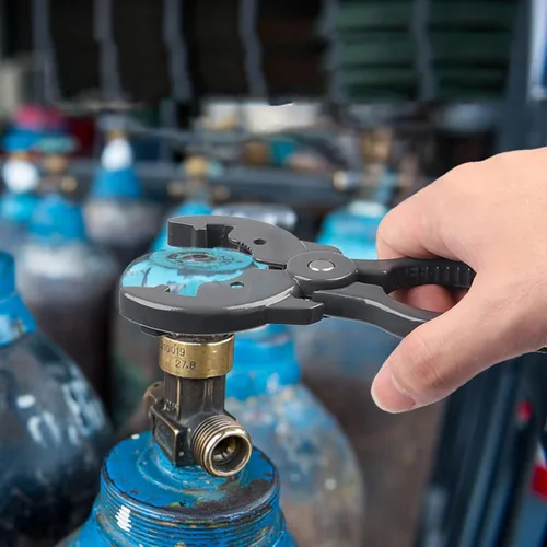 Vista 5 de Kadimendium Llave de tanque de gas Llave de válvula reductora de presión de cilindro Herramientas manuales profesionales Llave de cilindro de gas