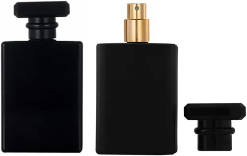 Vista 5 de 2 botellas de spray de vidrio de 3.4 fl oz, botella de perfume recargable de niebla fina, atomizador de perfume para hombres y mujeres, recipientes
