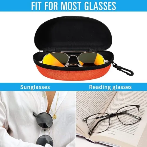Vista 3 de Paquete de 3 fundas de gafas de sol portátil con cremallera de viaje con paño de limpieza