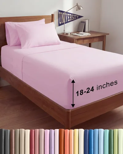 Vista 52 de Juego de sábanas de tamaño king, transpirables, refrescantes, con esquinas extraprofundas de 18-24 pulgadas, de ajuste fácil y seguro, suaves, sin