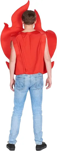 Vista 2 de Disfraz de Emoji Lit para adultos Talla única Naranja, Naranja