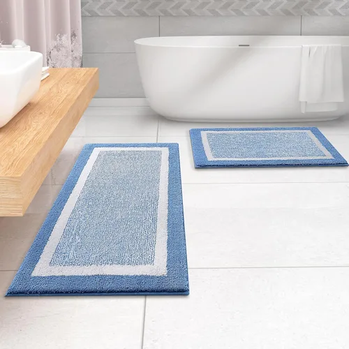 Vista 171 de OLANLY Alfombra de baño de microfibra extrasuave y absorbente, antideslizante, lavable a máquina, de secado rápido, adecuada para suelo de baño